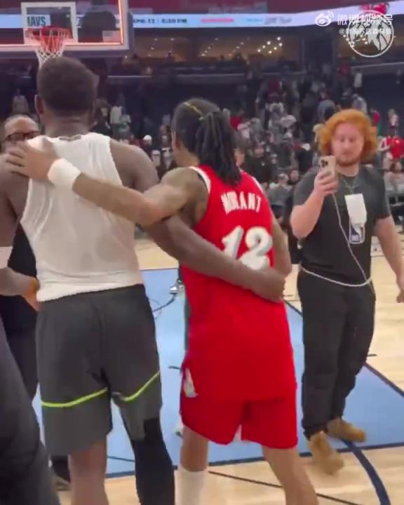 狼王&槍王惺惺相惜！華子賽后與莫蘭特相互致意！